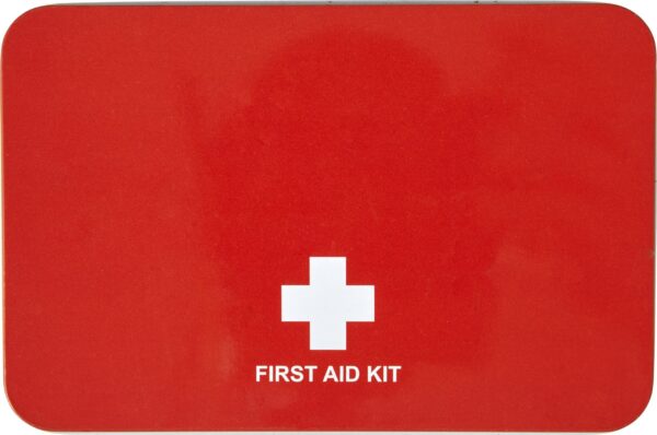 Metal tin first aid kit Hassim