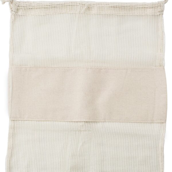 Set of three reusasable cotton mesh produce bags Adele