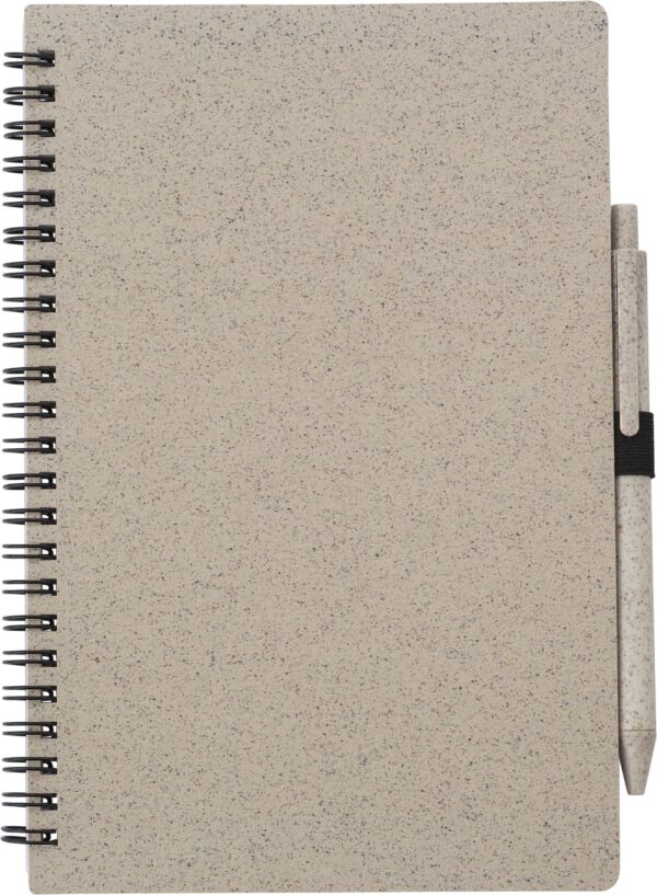 Wheat straw notebook with pen Massimo Original