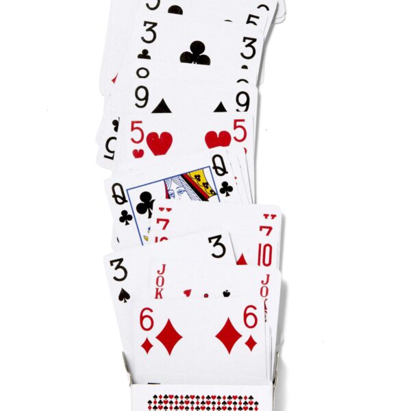 Cardboard box with playing cards Anton