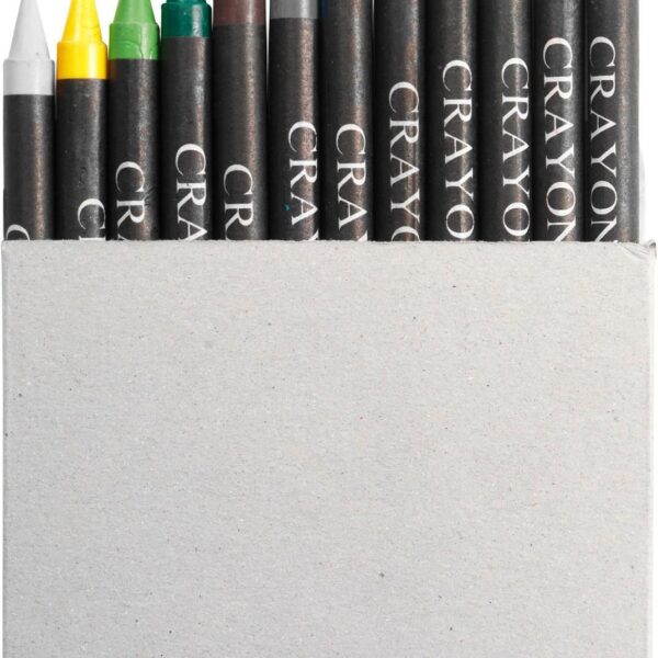 Cardboard box with crayons Paulina