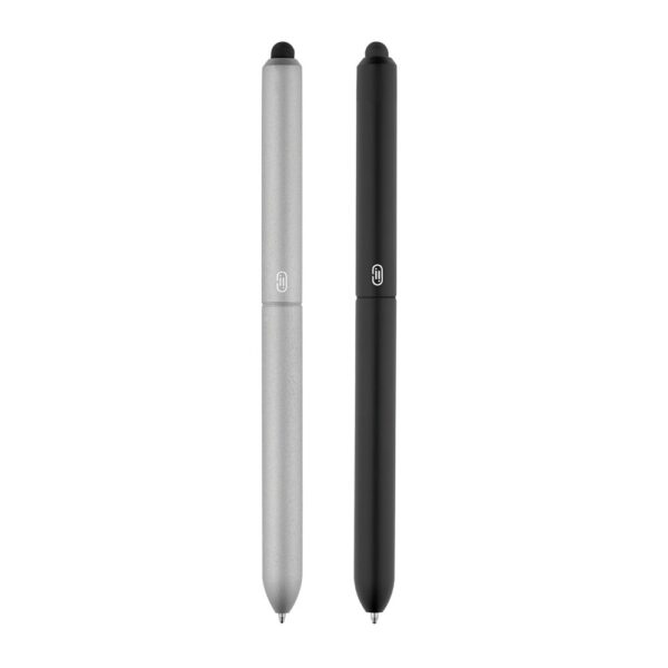 11152_set 11152. Ball pen with touch tip in aluminium