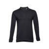 THC BERN II. Men's long-sleeved 100% cotton piqué polo shirt with removable label
