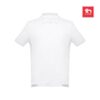 30130_set THC ADAM WH. Men's short-sleeved cotton piqué polo shirt. White
