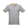 30137_183 THC ROME. Men's Polo Shirt with contrast colour trim and buttons