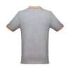 30137_183-b THC ROME. Men's Polo Shirt with contrast colour trim and buttons