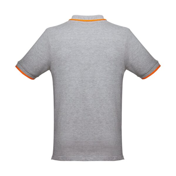 THC ROME. Men's Polo Shirt with contrast colour trim and buttons