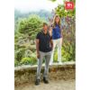 30137_amb THC ROME. Men's Polo Shirt with contrast colour trim and buttons