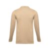 THC BERN. Men's long-sleeved 100% cotton piqué polo shirt with removable label