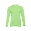 THC BERN. Men's long-sleeved 100% cotton piqué polo shirt with removable label