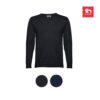 THC MILAN. Men's V-neck pullover in cotton and polyamide