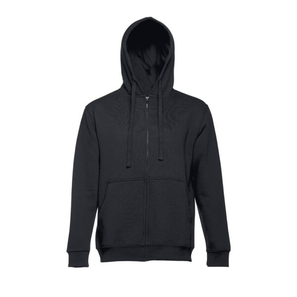 THC AMSTERDAM. Men's hoodie in cotton and polyester with full zip