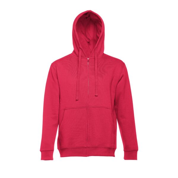 THC AMSTERDAM. Men's hoodie in cotton and polyester with full zip