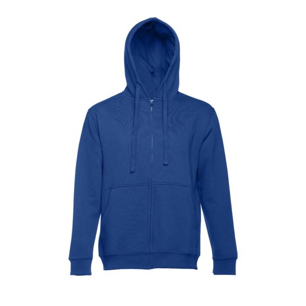 THC AMSTERDAM. Men's hoodie in cotton and polyester with full zip