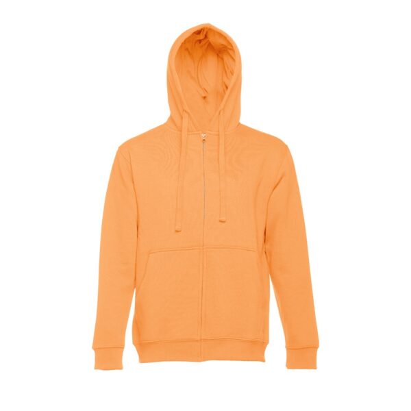 THC AMSTERDAM. Men's hoodie in cotton and polyester with full zip