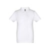 30172_106-a THC ADAM KIDS WH. Kids short-sleeved 100% cotton piqué polo shirt unisex). White