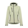 THC ZAGREB WOMEN. Women's softshell jacket with detachable hood and rounded back hem