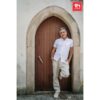 30200_set THC LONDON WH. Men's short-sleeved oxford shirt. White