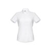 30201_106 THC LONDON WOMEN WH. Women's short-sleeved oxford shirt. White