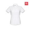30201_set THC LONDON WOMEN WH. Women's short-sleeved oxford shirt. White