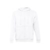 30256_106 THC AMSTERDAM WH. Men's hooded full zipped sweatshirt