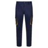 36004_204 VL HYPNOS. Two-tone multi-pocket twill trousers (200g/m²), in cotton (35%) and polyester (65%)