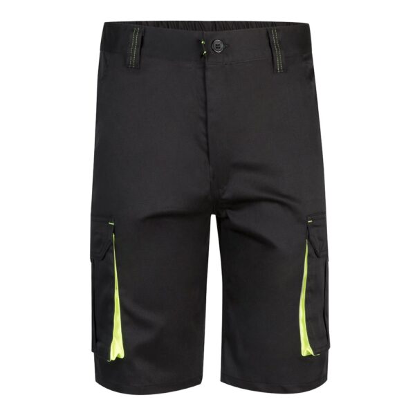 VL HEMERA. Two-tone, multi-pocket stretch Bermuda shorts (240g/m²), in cotton (46%), EME (38%) and polyester (16%)