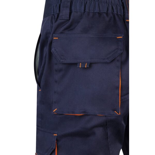 VL HEMERA. Two-tone, multi-pocket stretch Bermuda shorts (240g/m²), in cotton (46%), EME (38%) and polyester (16%)