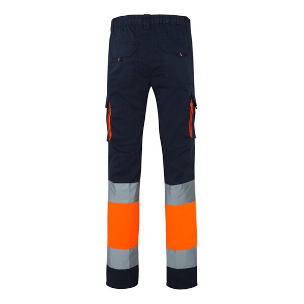 VL ZEUS LARGE. Two-tone, multi-pocket stretch trousers (240g/m²), in cotton (46%), EME (38%) and polyester (16%)