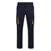 36031_204 VL FIDES. Two-tone, multi-pocket stretch trousers (240g/m²), in cotton (46%), EME (38%) and polyester (16%)