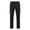 36031_213 VL FIDES. Two-tone, multi-pocket stretch trousers (240g/m²), in cotton (46%), EME (38%) and polyester (16%)