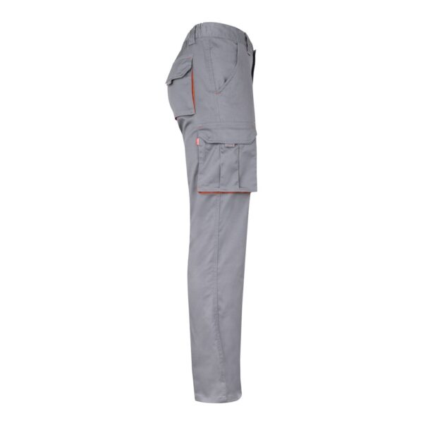 VL FIDES. Two-tone, multi-pocket stretch trousers (240g/m²), in cotton (46%), EME (38%) and polyester (16%)
