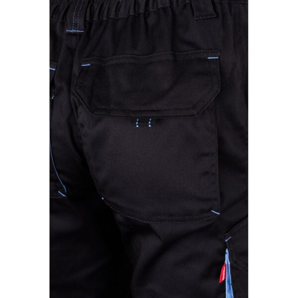 VL FIDES. Two-tone, multi-pocket stretch trousers (240g/m²), in cotton (46%), EME (38%) and polyester (16%)
