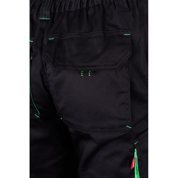 VL FIDES. Two-tone, multi-pocket stretch trousers (240g/m²), in cotton (46%), EME (38%) and polyester (16%)