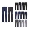 36031_set VL FIDES. Two-tone, multi-pocket stretch trousers (240g/m²), in cotton (46%), EME (38%) and polyester (16%)