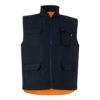 36048_128 VL DIANA. Padded vest (220g/m²), reversible and multi-pocket, in polyester (100%), with zip fastening and reversible puller