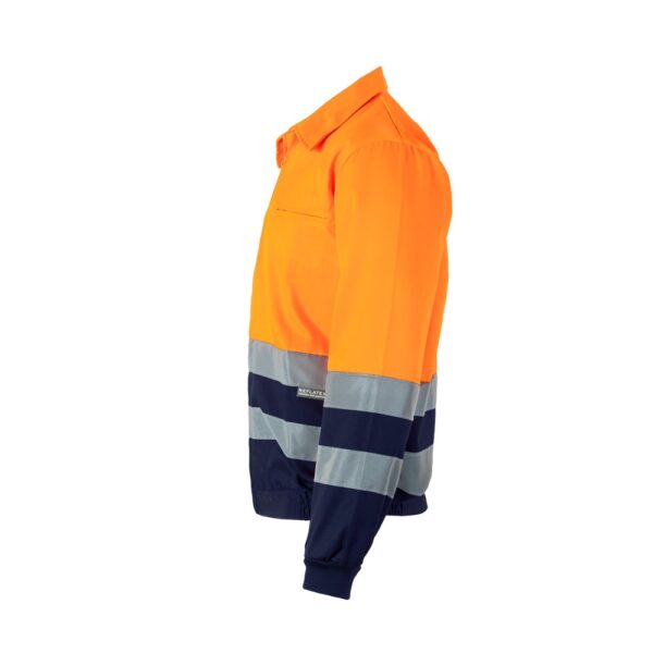 VL NEPTUNE. Two-tone twill jacket (210g/m²) in polyester (80%) and cotton (20%)