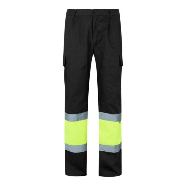VL ATHENA. Two-tone twill trousers (210g/m²), lined, multi-pocket, in cotton (20%) and polyester (80%)