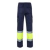 36052_204-b VL ATHENA. Two-tone twill trousers (210g/m²), lined, multi-pocket, in cotton (20%) and polyester (80%)