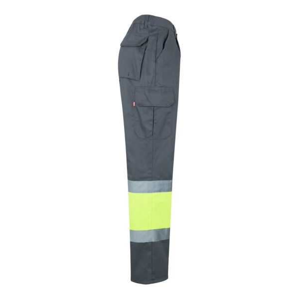 VL ATHENA. Two-tone twill trousers (210g/m²), lined, multi-pocket, in cotton (20%) and polyester (80%)