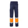 36052_214-b VL ATHENA. Two-tone twill trousers (210g/m²), lined, multi-pocket, in cotton (20%) and polyester (80%)