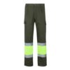 36052_219 VL ATHENA. Two-tone twill trousers (210g/m²), lined, multi-pocket, in cotton (20%) and polyester (80%)