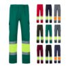 36054_set VL POSEIDON. Two-tone multi-pocket twill trousers (210g/m²), in cotton (20%) and polyester (80%)