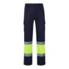 36056_204 VL POSEIDON LARGE. Two-tone multi-pocket twill trousers (210g/m²), in cotton (20%) and polyester (80%)