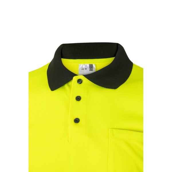 VL CUPID. Two-tone bird-eye polo shirt (160g/m²) with short sleeves, in polyester (100%)
