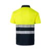 VL CUPID. Two-tone bird-eye polo shirt (160g/m²) with short sleeves, in polyester (100%)