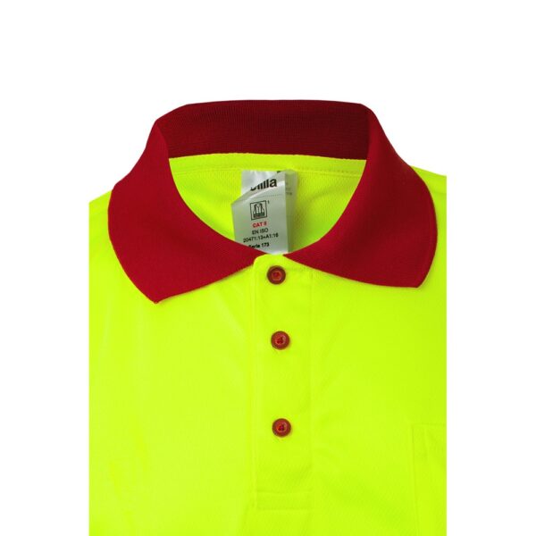 VL CUPID. Two-tone bird-eye polo shirt (160g/m²) with short sleeves, in polyester (100%)