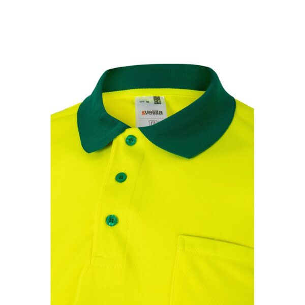 VL CUPID. Two-tone bird-eye polo shirt (160g/m²) with short sleeves, in polyester (100%)