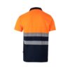 VL CUPID. Two-tone bird-eye polo shirt (160g/m²) with short sleeves, in polyester (100%)