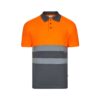 VL CUPID. Two-tone bird-eye polo shirt (160g/m²) with short sleeves, in polyester (100%)